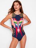 Boden Slash Neck Tie Swimsuit