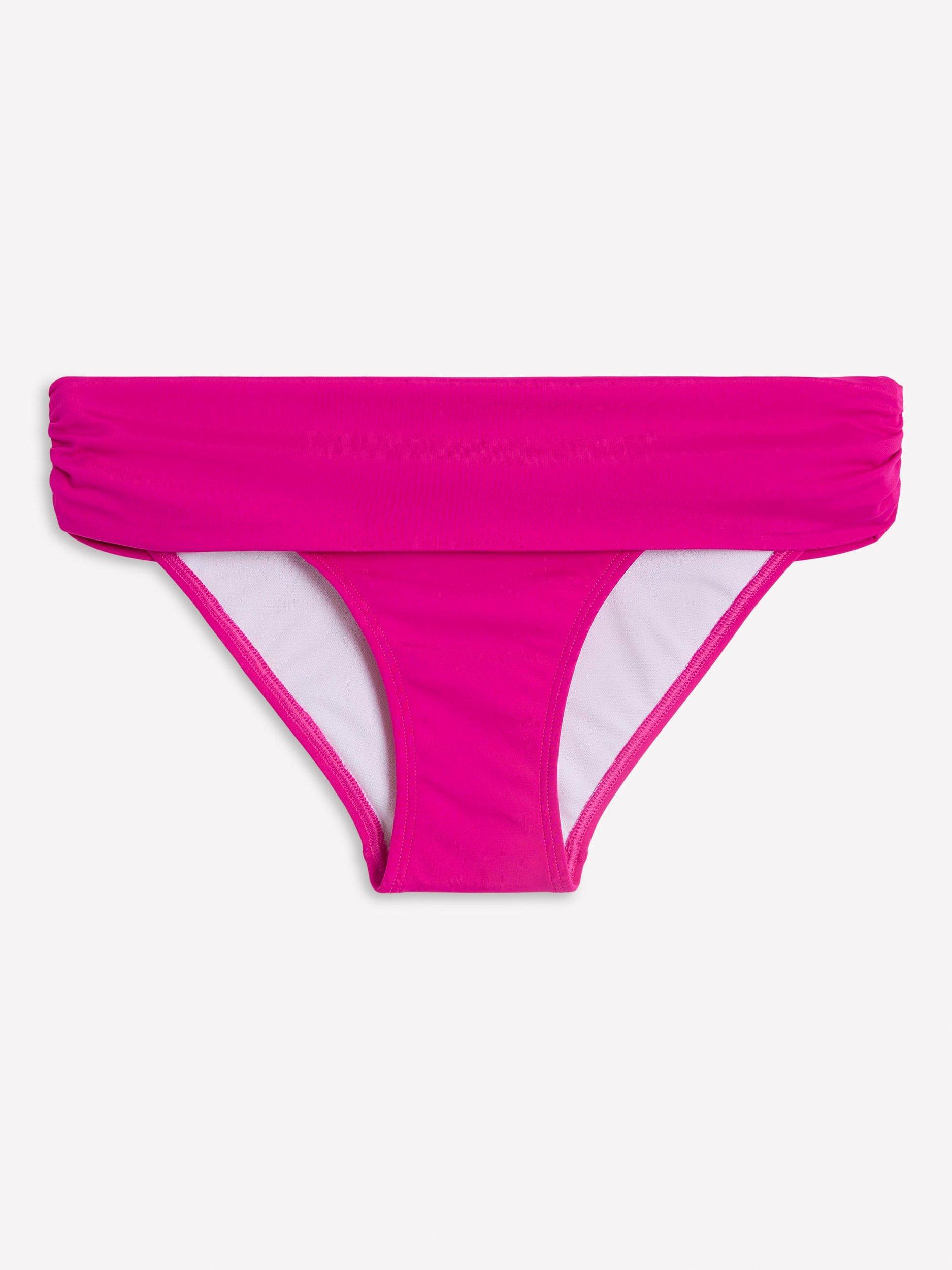 Product image 5 of 6, which shows Boden Levanzo Fold Over Bikini Bottoms, Jewel Pink, 8