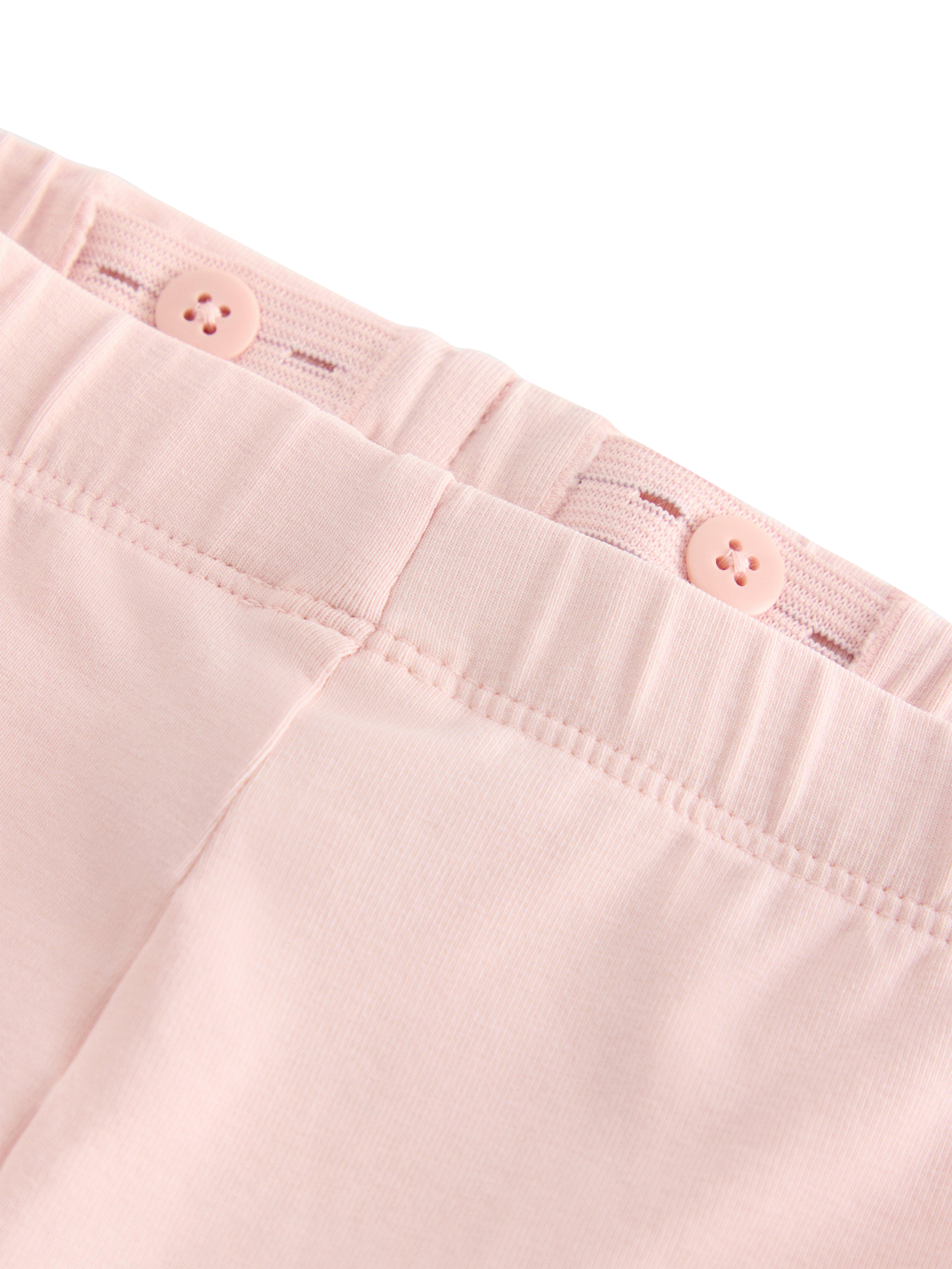 Product image 6 of 6, which shows Lindex Kids' Cotton Blend Strawberry Leggings, Light Dusty Pink, 18-24 months