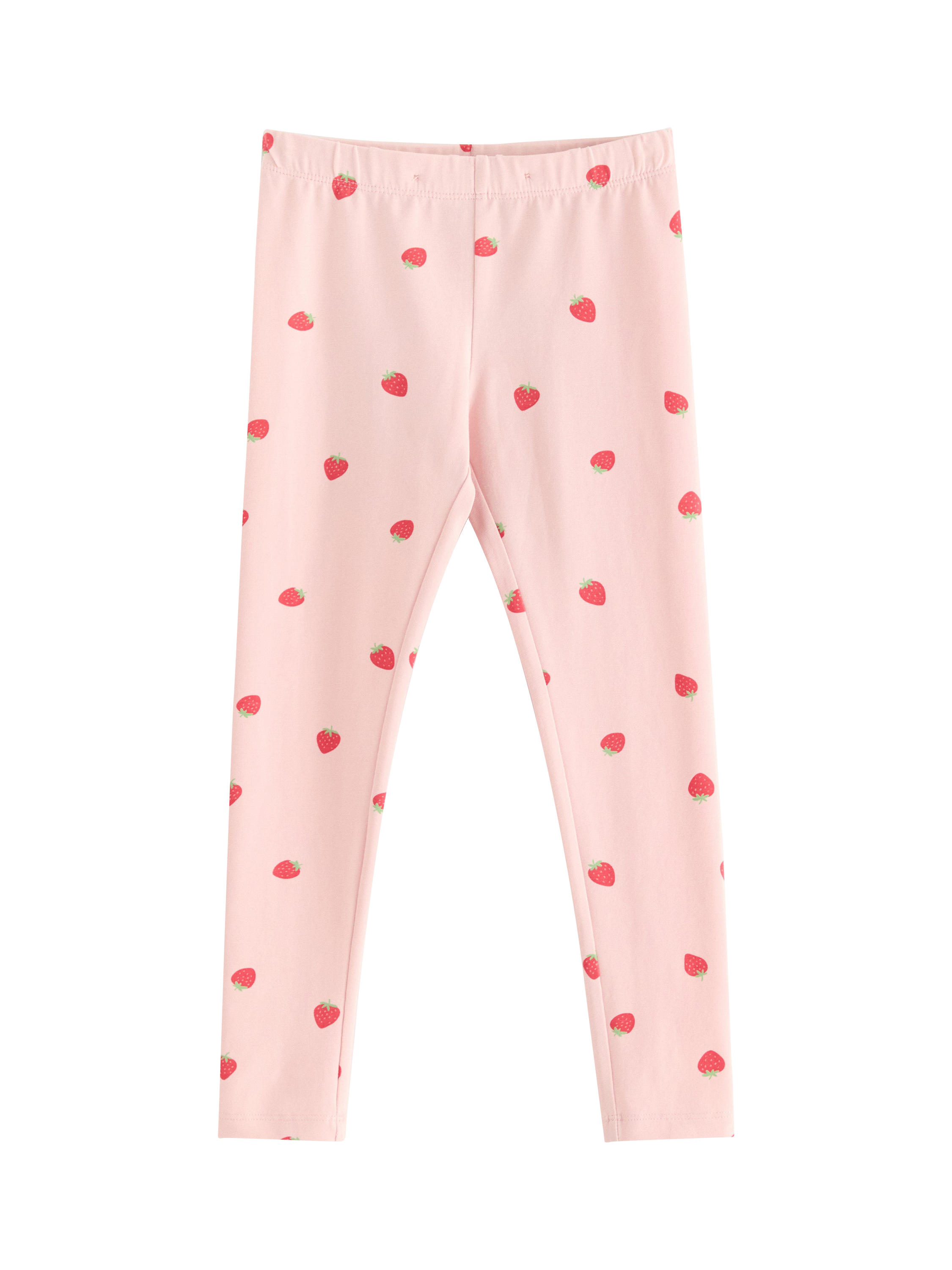 Product image 4 of 6, which shows Lindex Kids' Cotton Blend Heart Print Trousers, Light Dusty Pink, 3-4 years