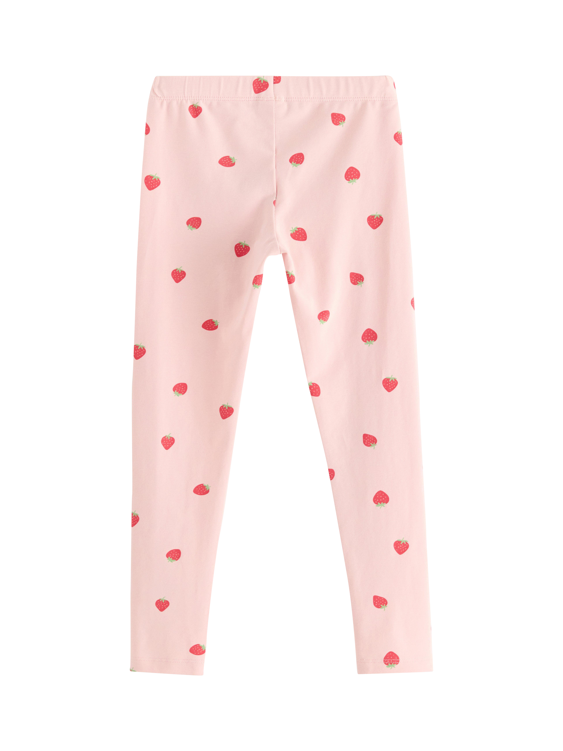 Product image 5 of 6, which shows Lindex Kids' Cotton Blend Heart Print Trousers, Light Dusty Pink, 3-4 years
