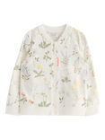 Lindex Kids' Pure Cotton Floral Print Bomber Jacket