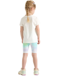 Lindex Kids' Colour Wash Cycling Shorts, Light Dusty White