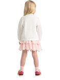 Lindex Kids' Cotton Smock Waist Tiered Skirt, Light Dusty Pink