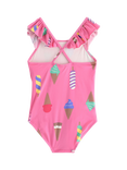 Lindex Kids' Ice Cream Swimsuit, Pink
