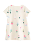 Lindex Short Sleeve Ice-Cream Print Tunic, White