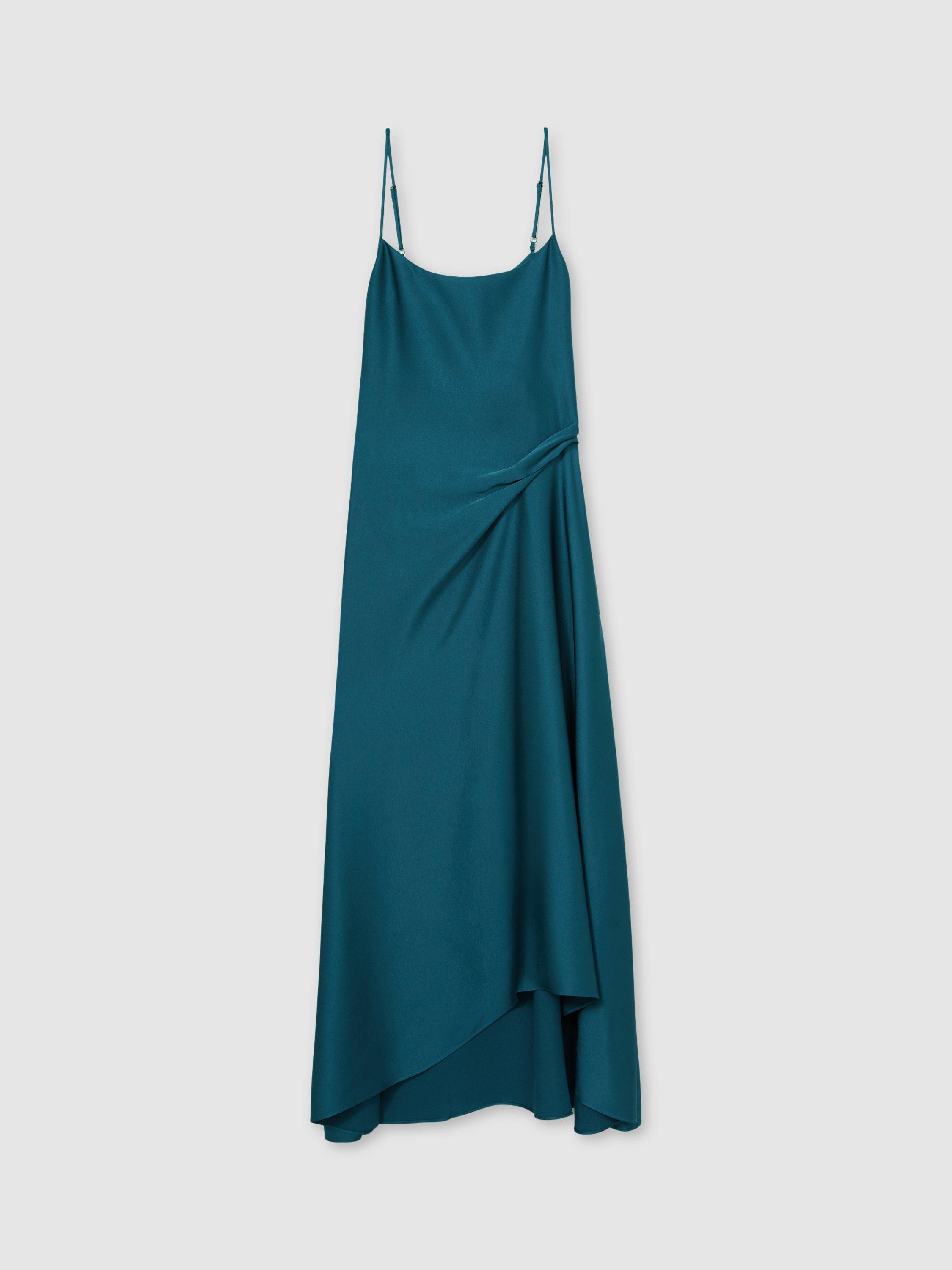 Product image 4 of 5, which shows Reiss Petite Zoey Midi Dress, Teal, 6Pt
