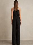 Reiss Petite Auden Contrast Stripe Jumpsuit, Black