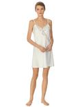 Lauren Ralph Lauren Lace Trim Signature Satin Chemise, Ivory