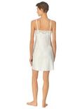 Lauren Ralph Lauren Lace Trim Signature Satin Chemise, Ivory