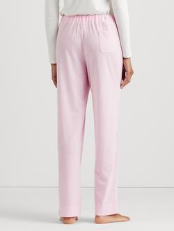 Lauren Ralph Lauren Core Stripe Cotton Pyjama Bottoms - view 2, Pink
