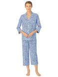 Lauren Ralph Lauren Paisley Capri Pyjama Set, Blue/Multi