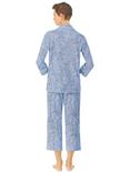 Lauren Ralph Lauren Paisley Capri Pyjama Set, Blue/Multi