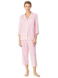 Lauren Ralph Lauren 3/4 Sleeve Capri Stripe Pyjamas