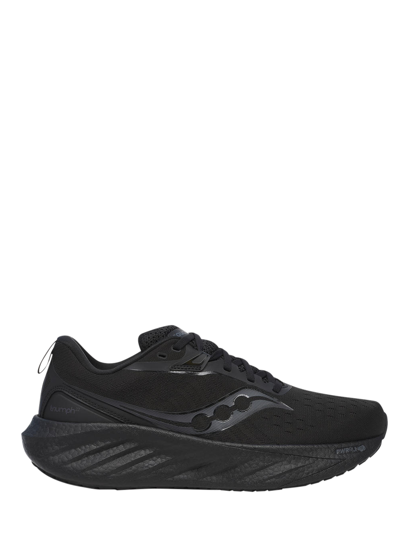 Product image 1 of 6, which shows Saucony Triumph 22 Running Shoes, Triple Black, 8