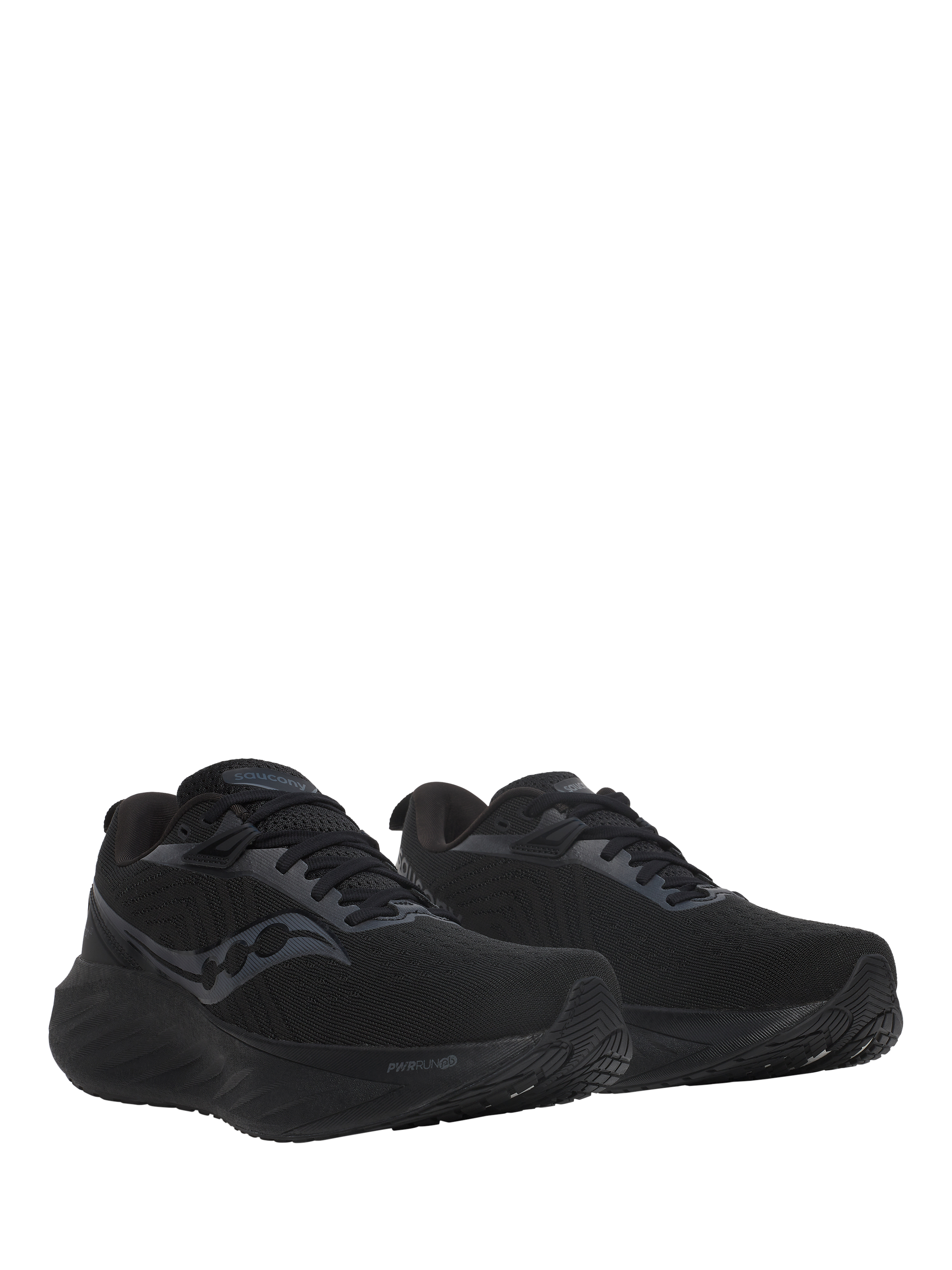 Product image 2 of 6, which shows Saucony Triumph 22 Running Shoes, Triple Black, 8