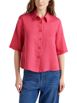 Benetton Linen Shirt, Mid Red
