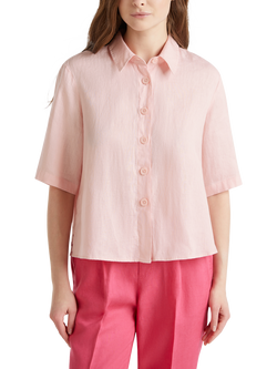 Benetton Linen Shirt, Mid Pink