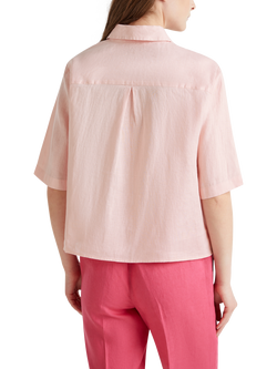 Benetton Linen Shirt - view 2, Mid Pink