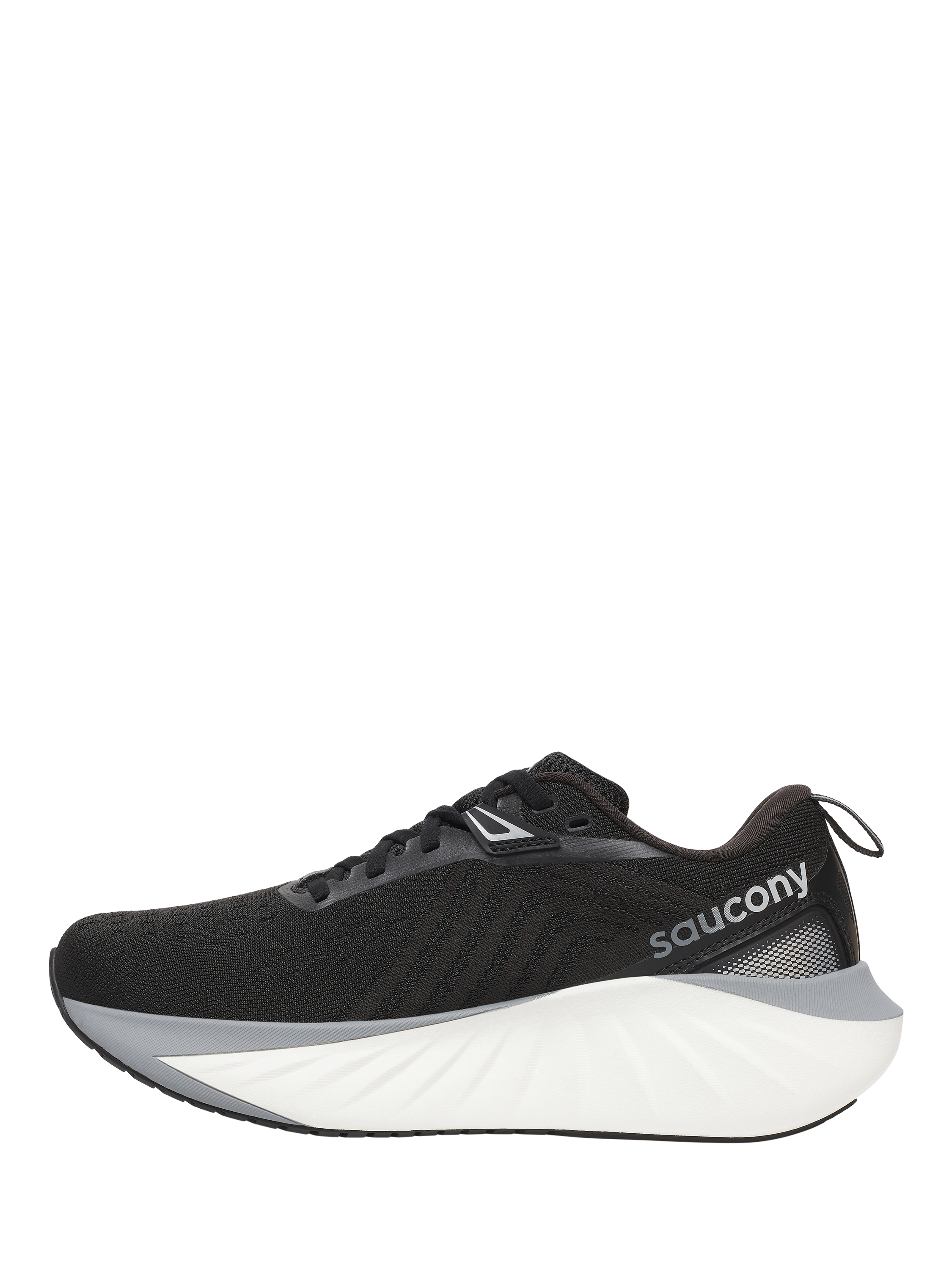 Product image 3 of 6, which shows Saucony Triumph 22 Running Shoes, Black/White, 5