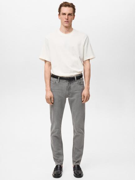 Mango Jan Slim Jeans, Open Grey - view 2, Open Grey