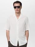Mango Deia Textured Cotton Shirt, White