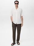 Mango Deia Textured Cotton Shirt, White