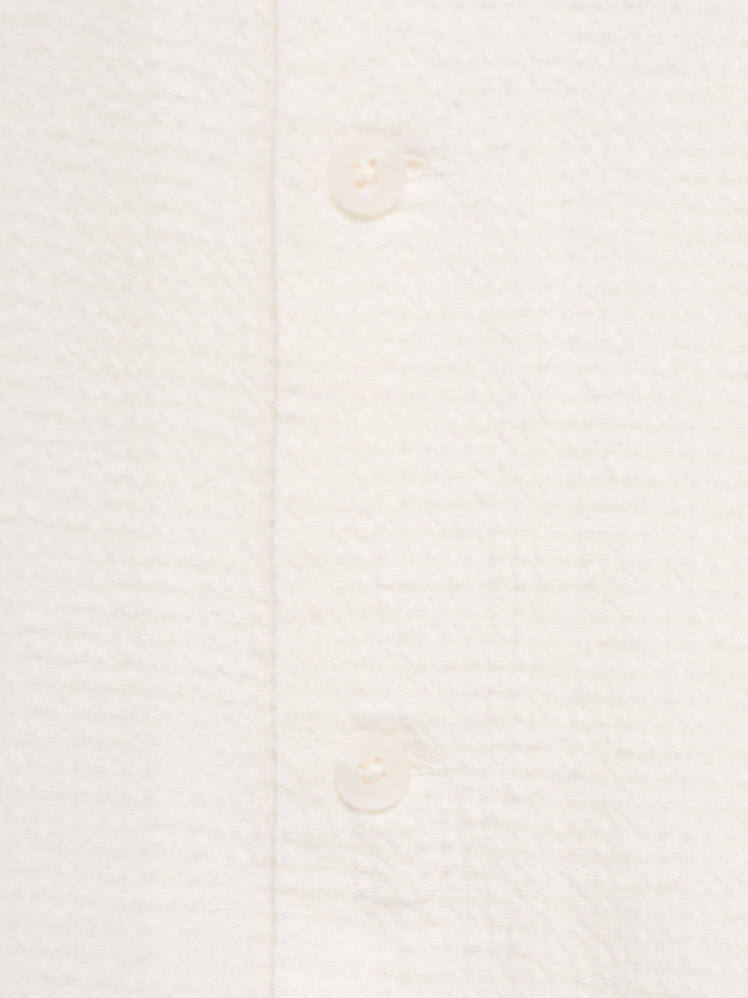 Product image 5 of 8, which shows Mango Deia Textured Cotton Shirt, White, XS
