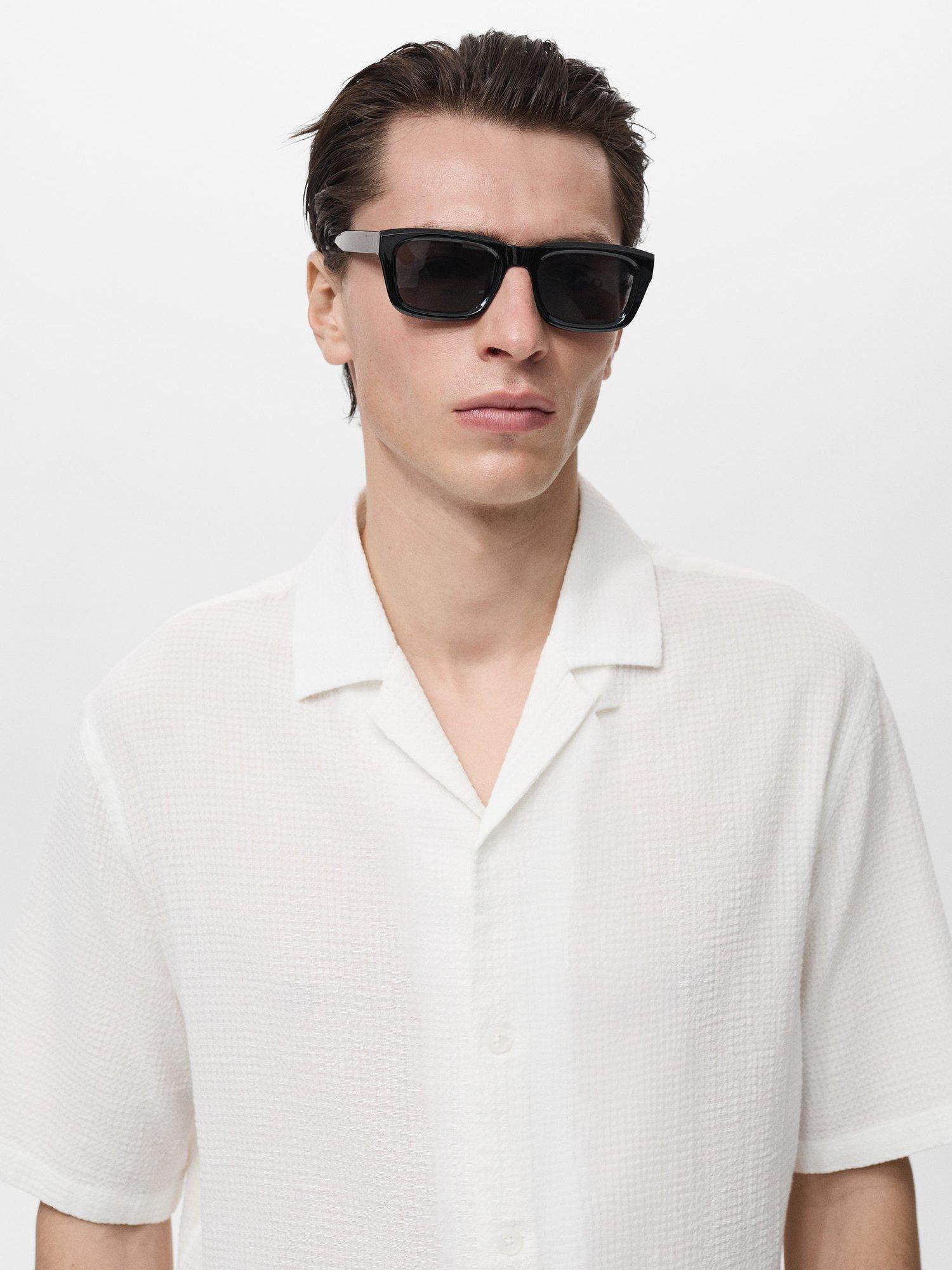 Product image 6 of 8, which shows Mango Deia Textured Cotton Shirt, White, XS