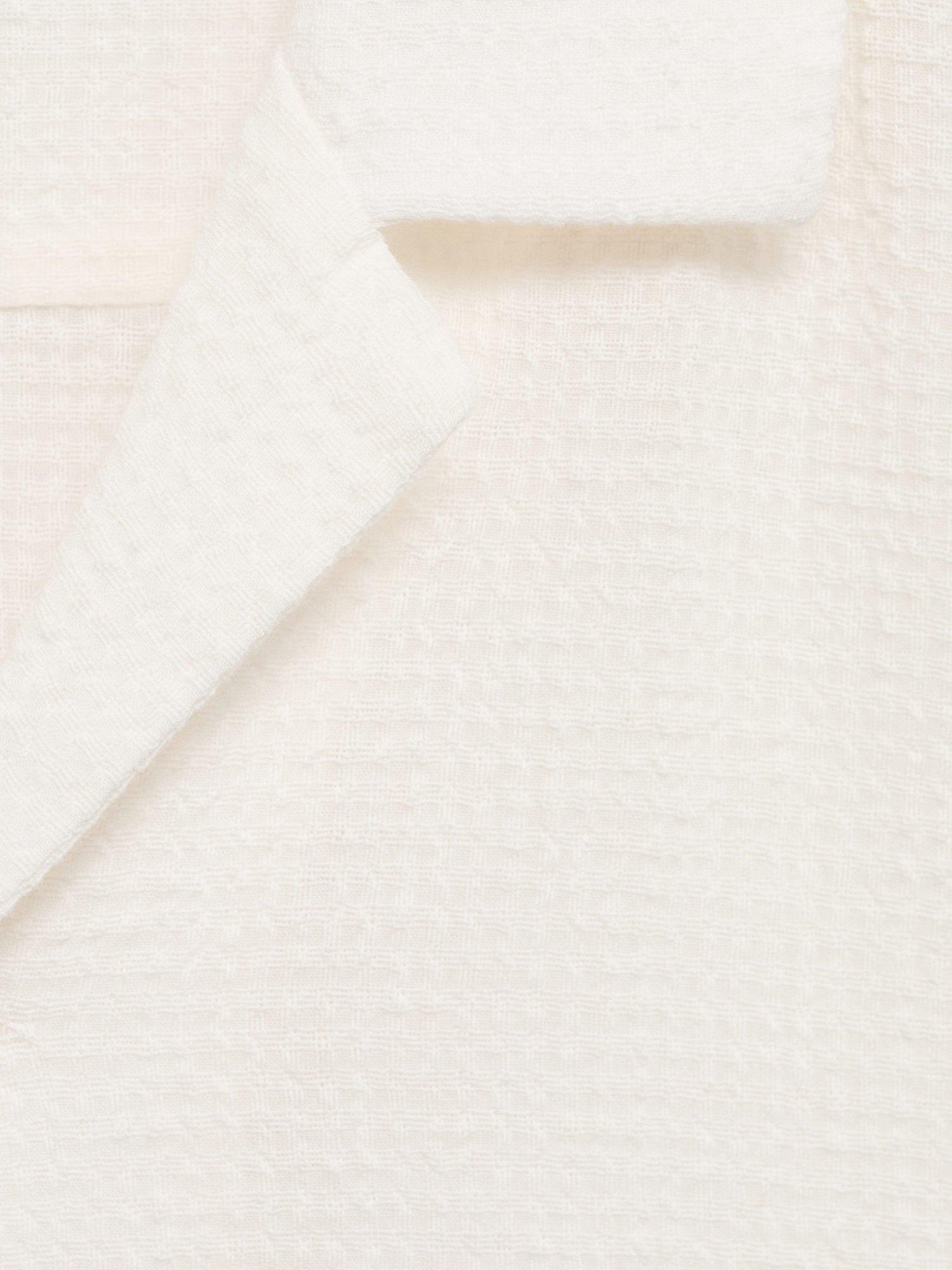 Product image 8 of 8, which shows Mango Deia Textured Cotton Shirt, White, XS