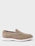 Crew Clothing Suede Blend Loafers, Mink Brown