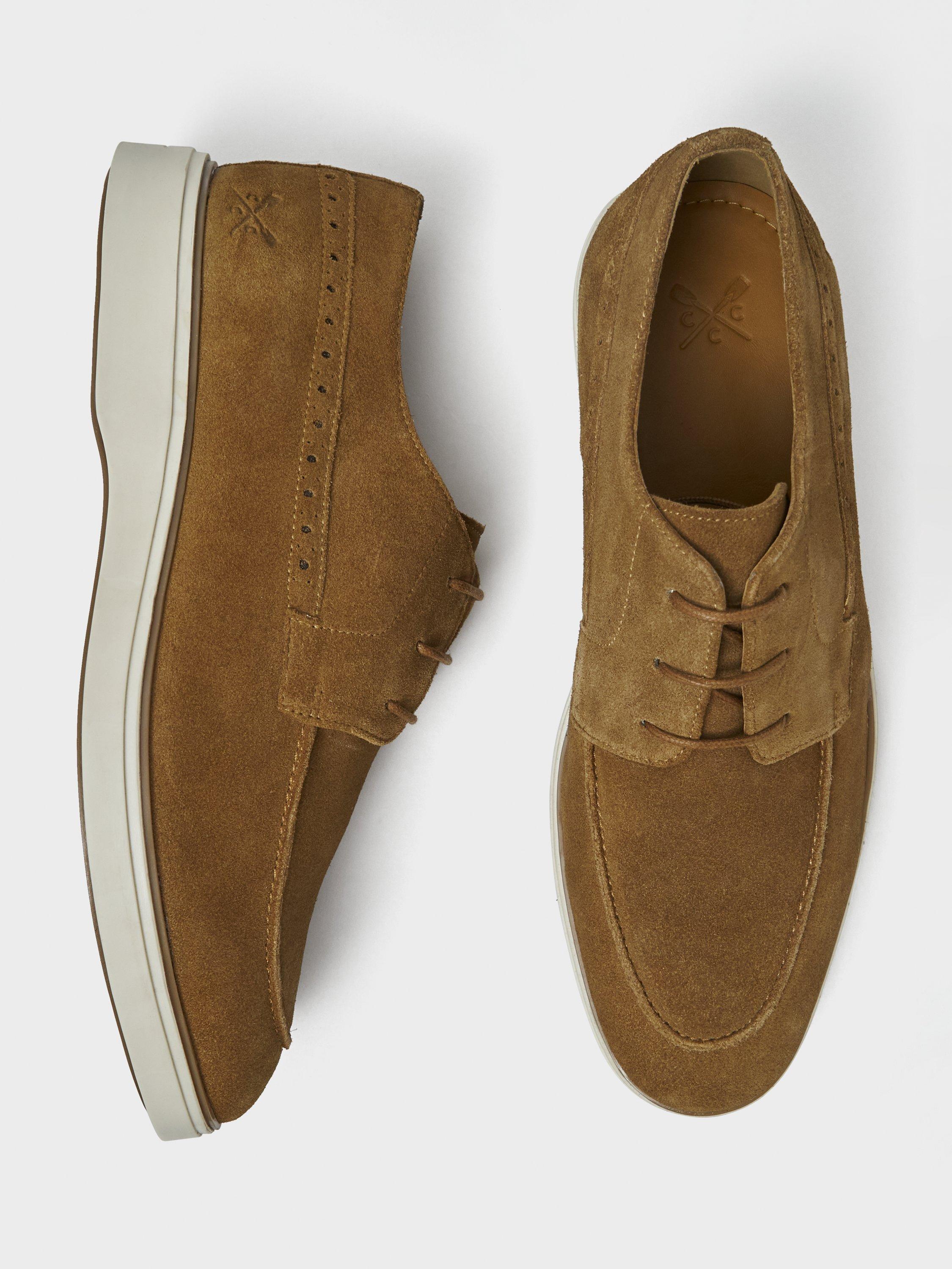 Product image 3 of 4, which shows Crew Clothing Suede Lace Up Oxford Shoes, Tan, 7