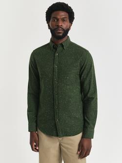 GANT Regular Fit Twill Flannel Shirt, Country Green - view 2, Country Green