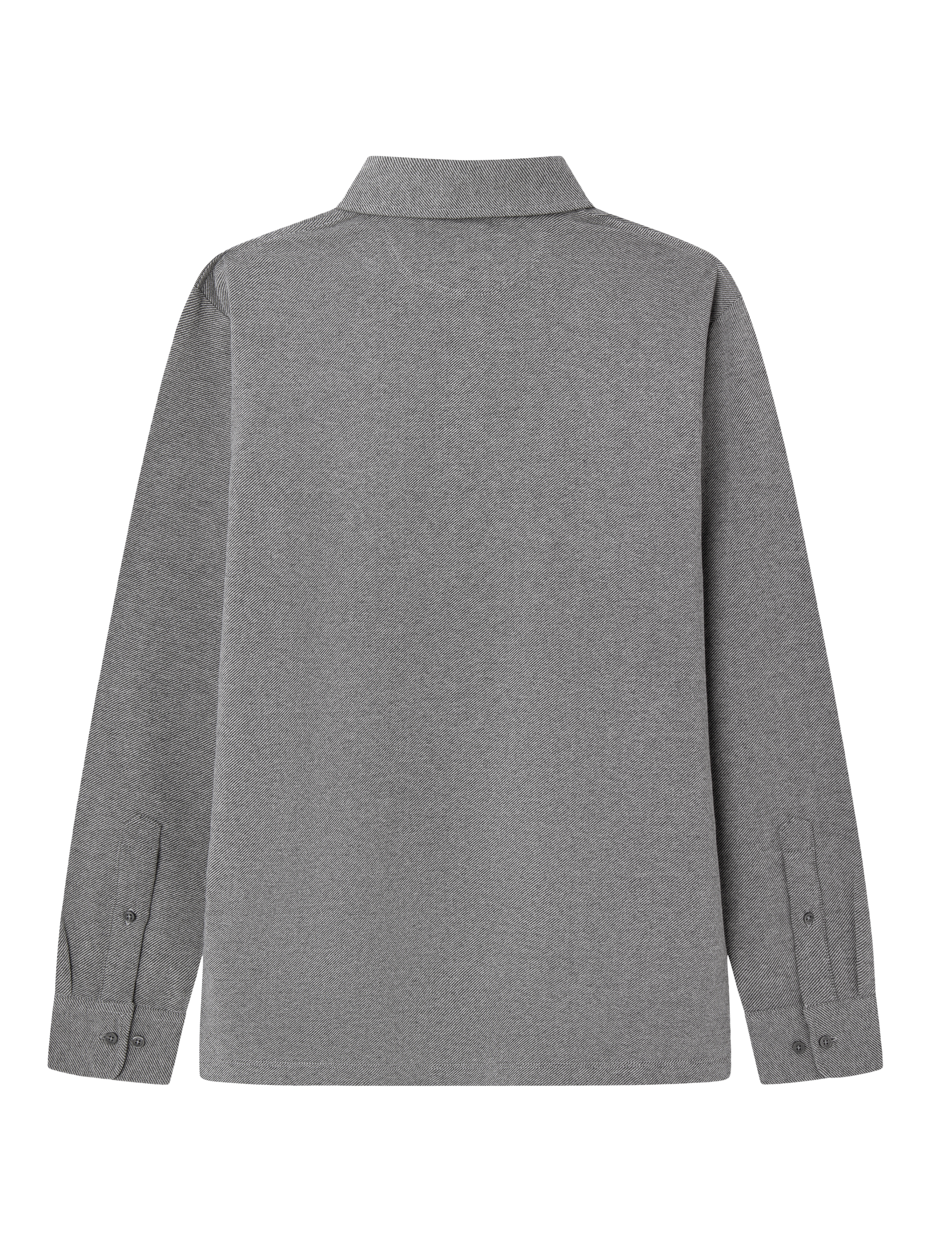 Product image 6 of 6, which shows Hackett London Cotton Blend Regular Fit Long Sleeve Polo Shirt, Granite Grey, XXXL