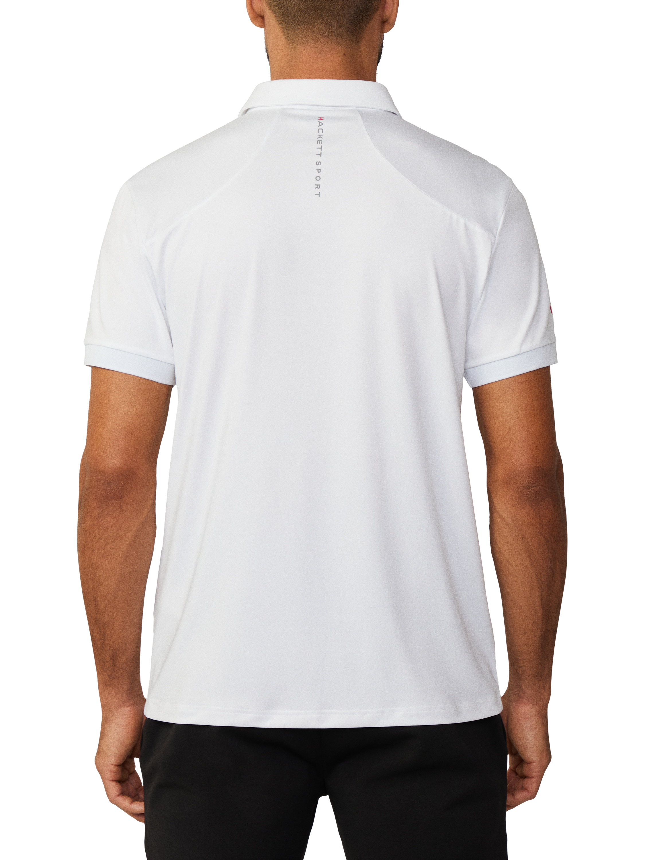 Product image 3 of 6, which shows Hackett London Regular Fit Short Sleeve Sports Polo Shirt, White, XXL