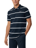 Hackett London Cotton Blend Regular Fit Sports Polo Shirt, Navy/White