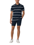 Hackett London Cotton Blend Regular Fit Sports Polo Shirt, Navy/White