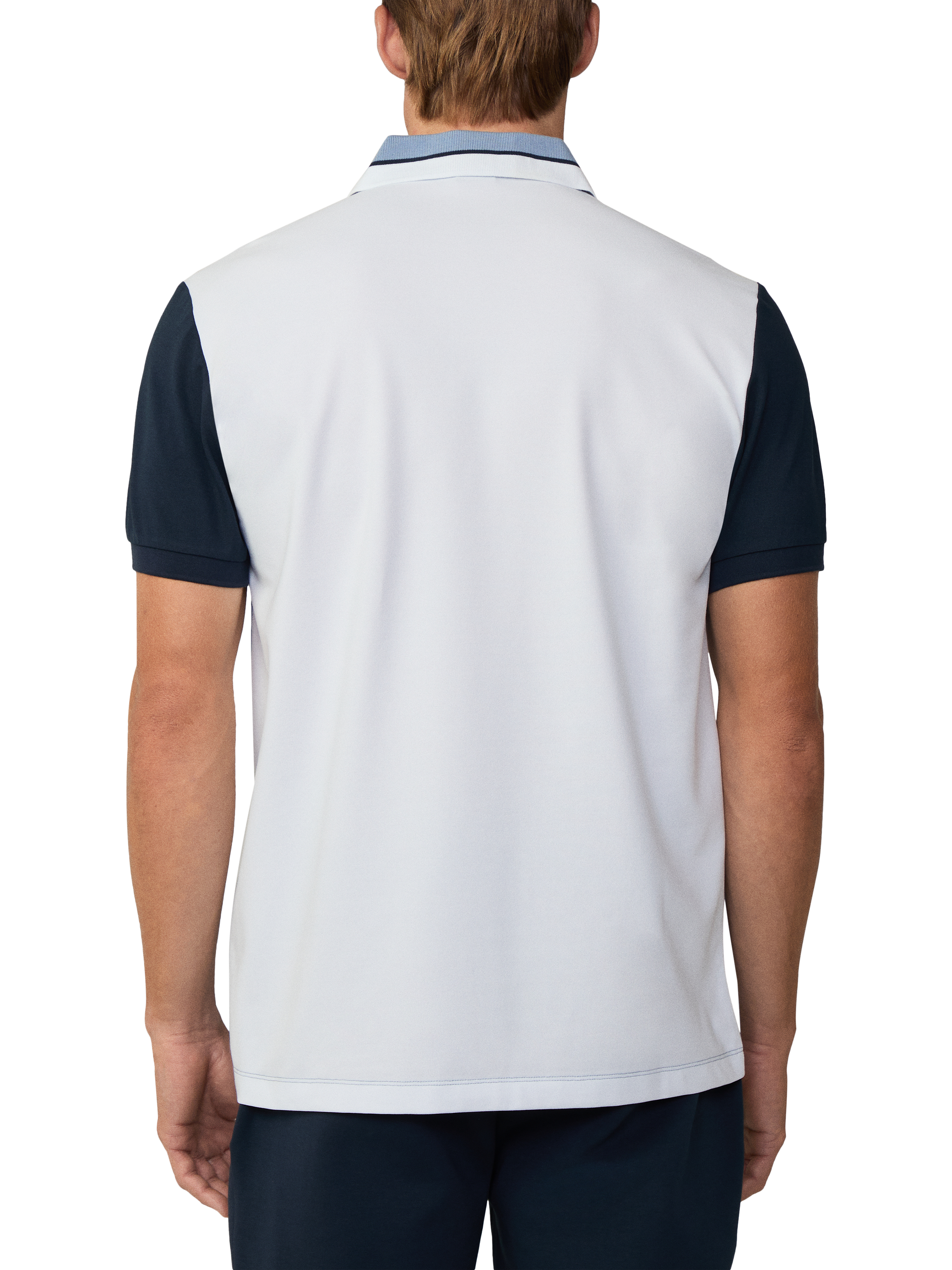 Product image 3 of 6, which shows Hackett London Cotton Blend Regular Fit Sports Polo Shirt, Chambray Blue, XXXL