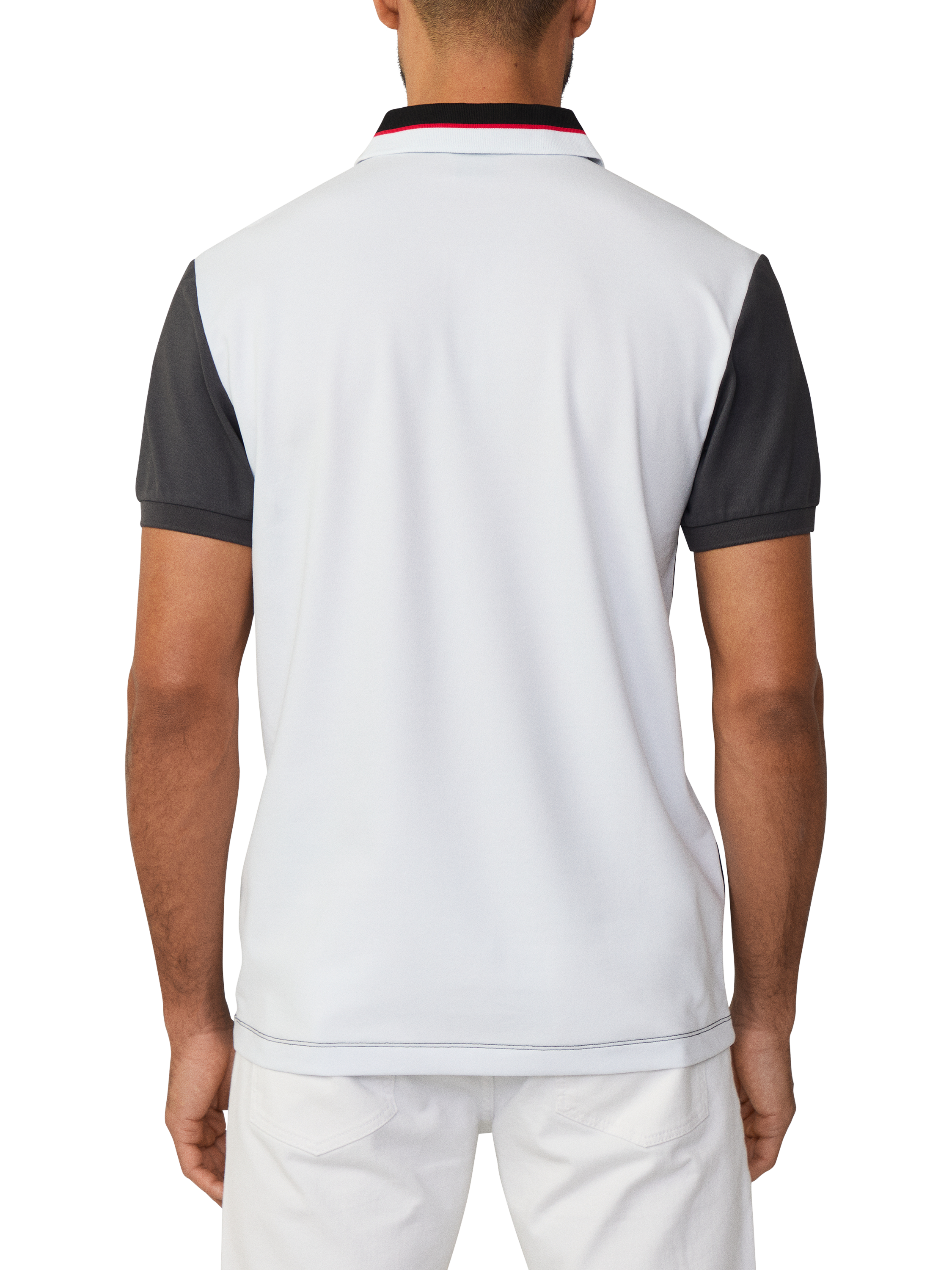 Product image 3 of 6, which shows Hackett London Sport Cotton Blend Regular Fit Short Sleeve Polo Shirt, Black, XS
