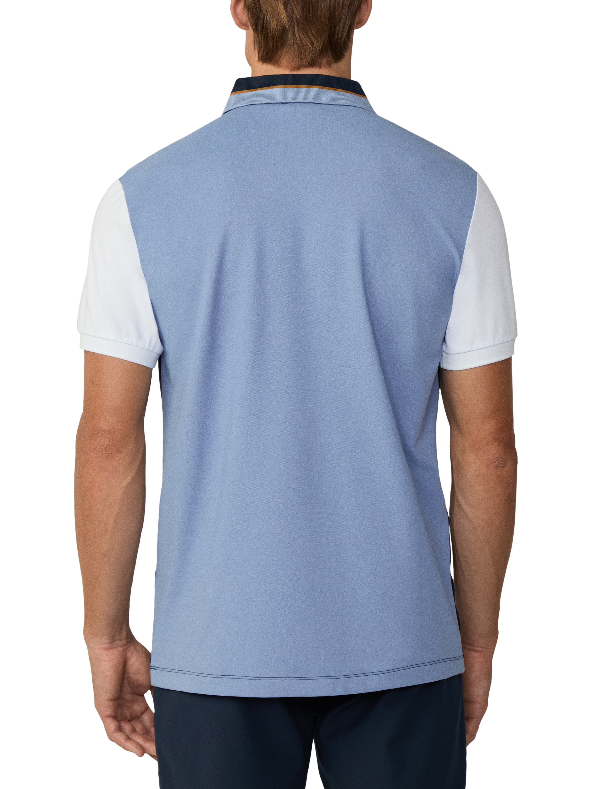 Product image 3 of 6, which shows Hackett London Sport Cotton Blend Regular Fit Short Sleeve Polo Shirt, Navy, XS