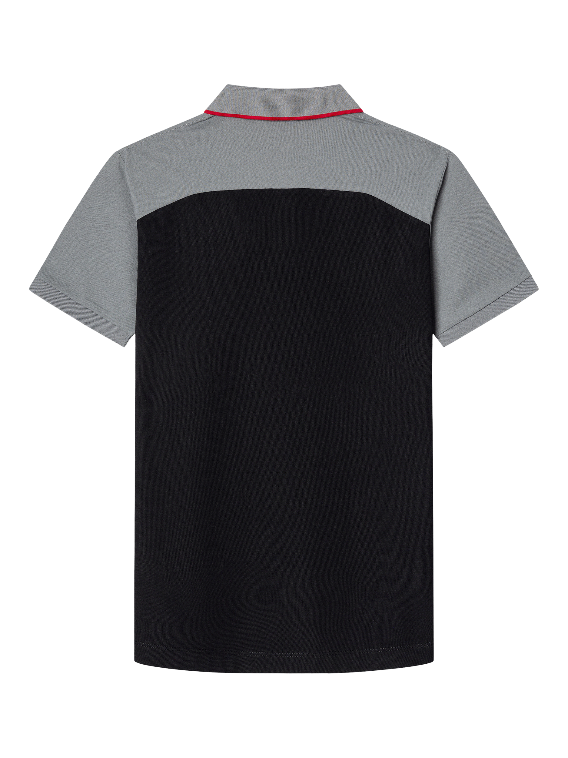 Product image 6 of 6, which shows Hackett London Cotton Blend Regular Fit Two-Toned Polo Shirt, Black, XXL
