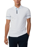 Hackett London Cotton Blend Regular Fit Short Sleeve Sports Polo Shirt, White, White