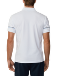 Hackett London Cotton Blend Regular Fit Short Sleeve Sports Polo Shirt, White, White