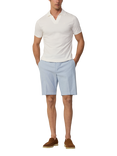 Hackett London Cotton Regular Fit Open Johnny Collar Polo Shirt, Off White