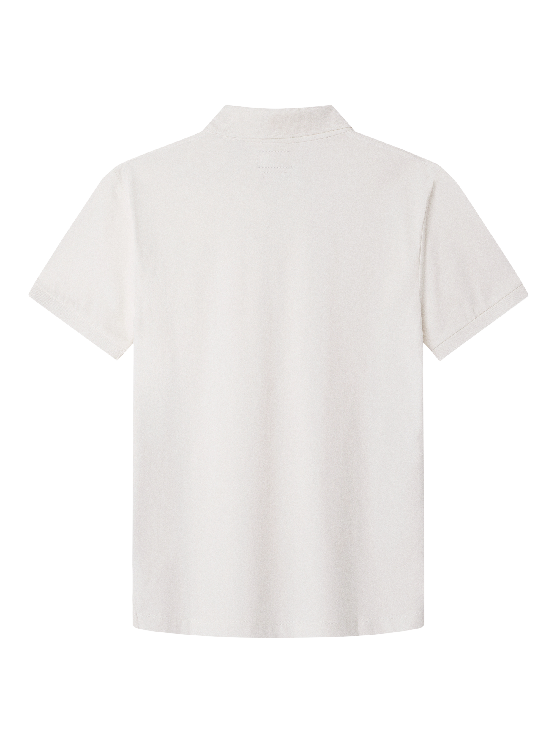 Product image 6 of 6, which shows Hackett London Cotton Regular Fit Open Johnny Collar Polo Shirt, Off White, XS