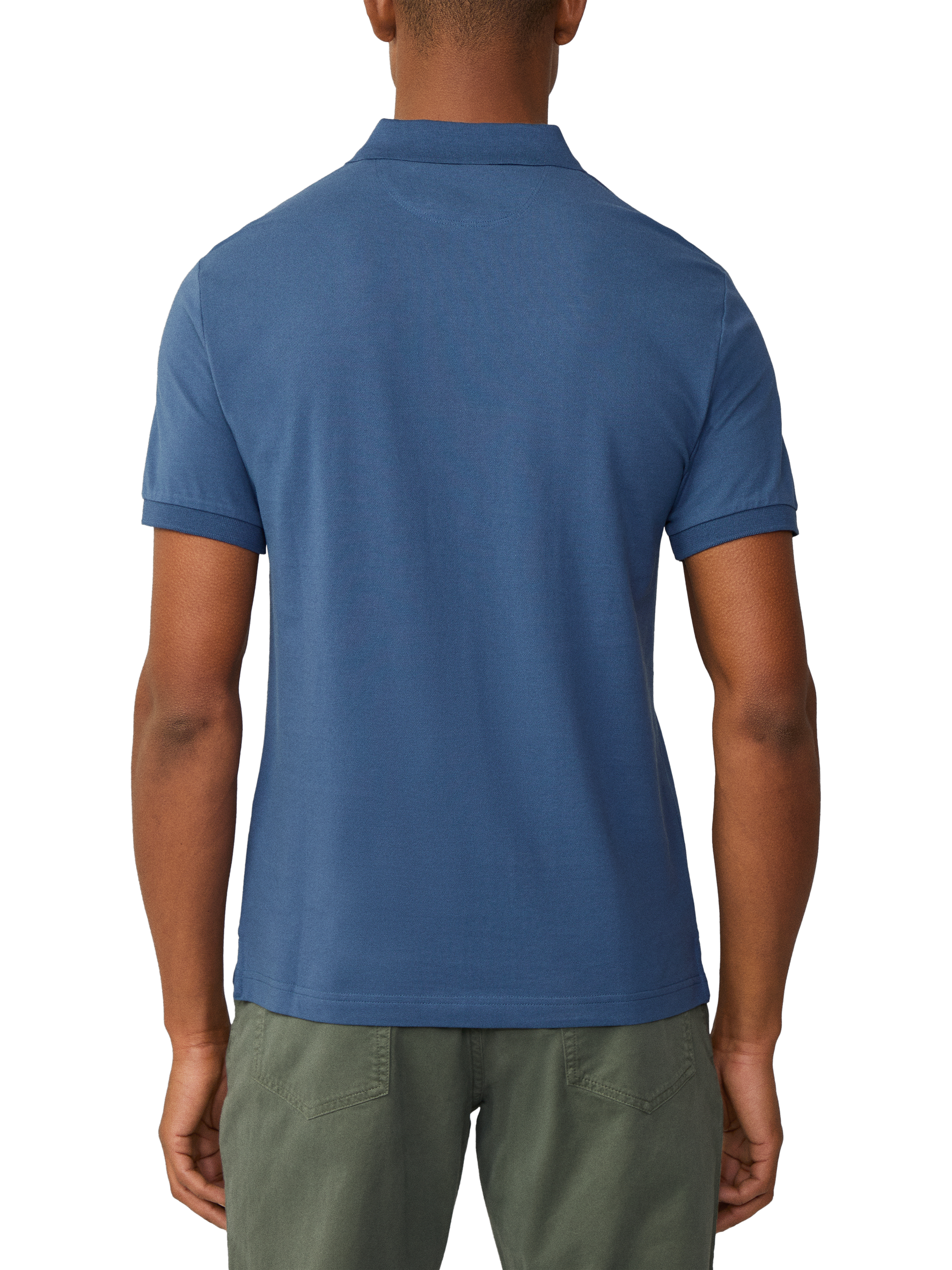 Product image 3 of 7, which shows Hackett London Cotton Slim Fit Short Sleeve Polo Shirt, Dark Denim Blue, XL