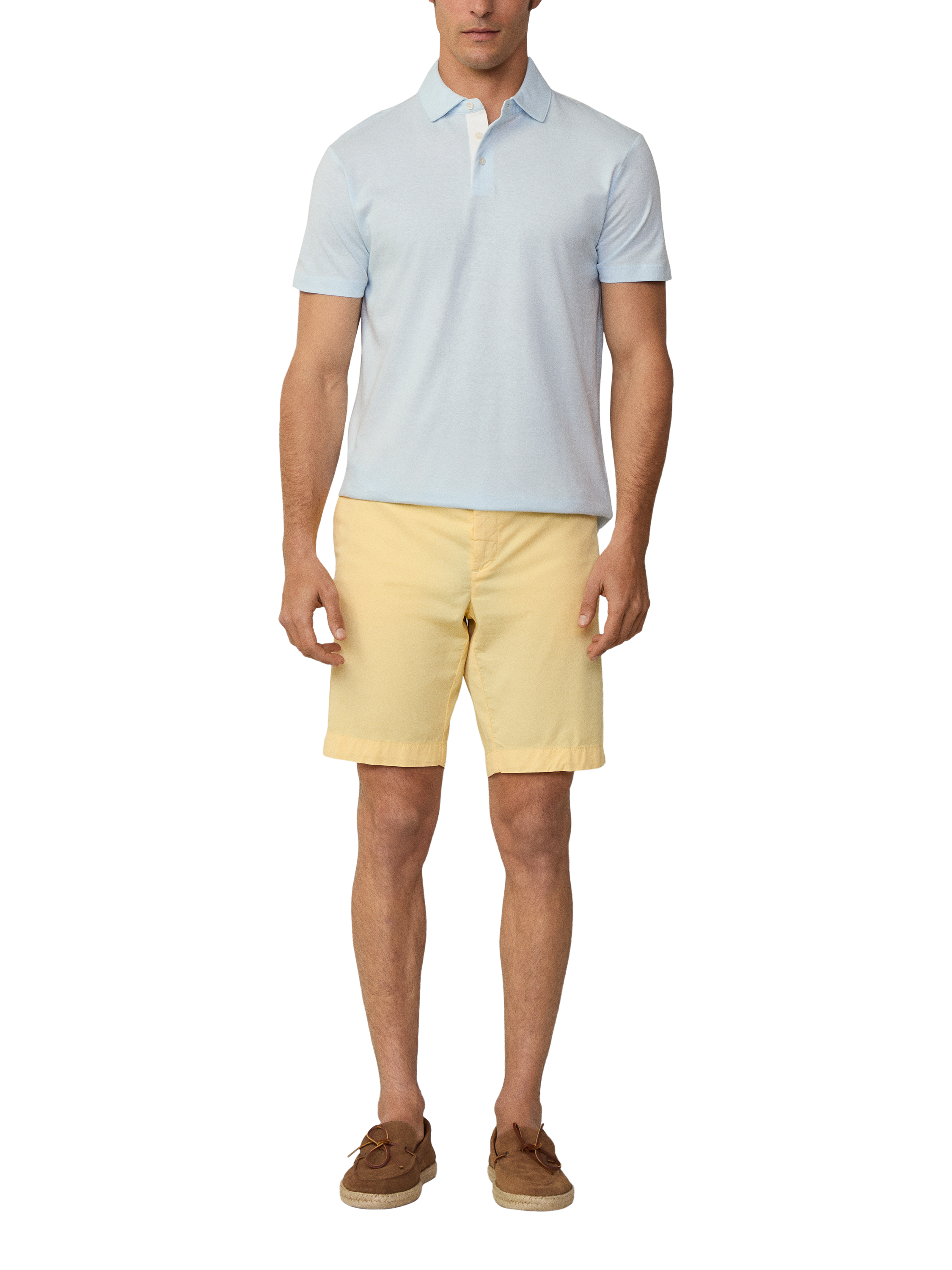 Product image 2 of 6, which shows Hackett London Cotton Regular Fit Mercerized Yarn Knit Polo Shirt, Ice Blue, XXL