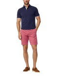 Hackett London Cotton Regular Fit Short Sleeve Polo Shirt, Ink Blue