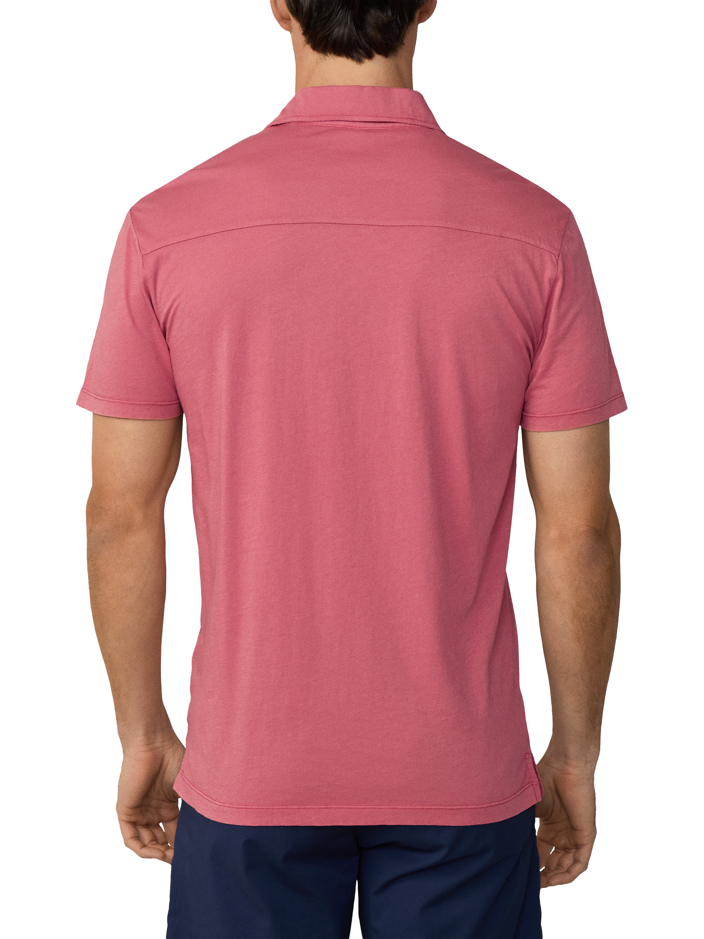 Product image 3 of 6, which shows Hackett London Cotton Classic Fit Short Sleeve Polo Shirt, Old Rose Pink, XS