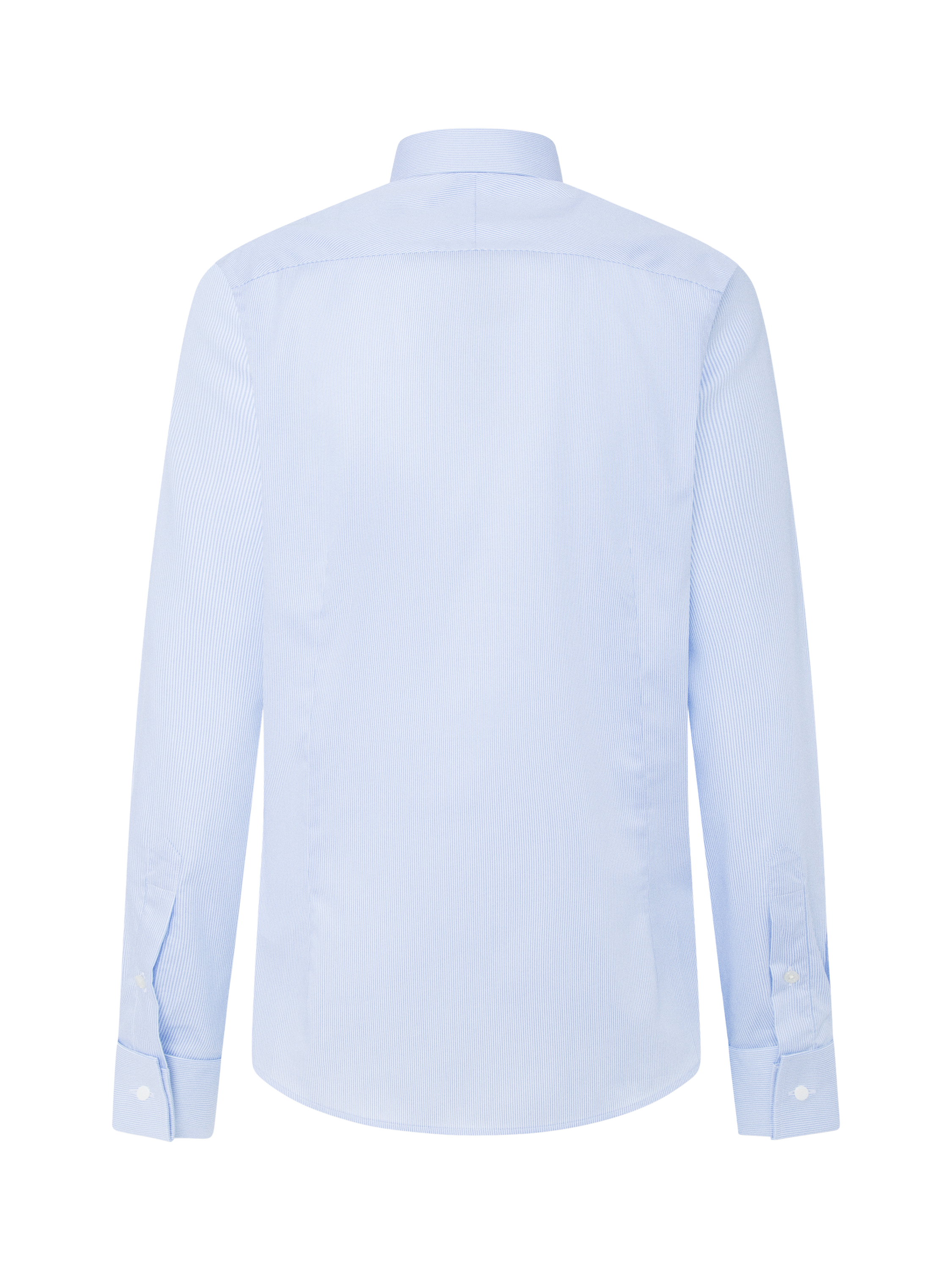 Product image 7 of 7, which shows Hackett London Cotton Tailored Fit Bengal Stripe Shirt, Sky Blue, S